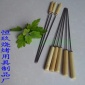 包邮加宽加厚木柄35长烧烤签4.6宽1.1厚带木柄烧烤签无磁不锈钢签